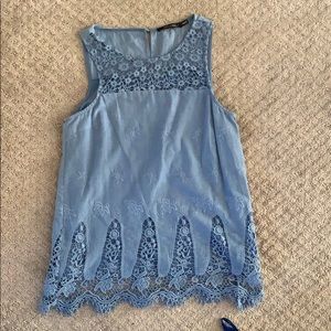 Blue Lace Sleeveless top